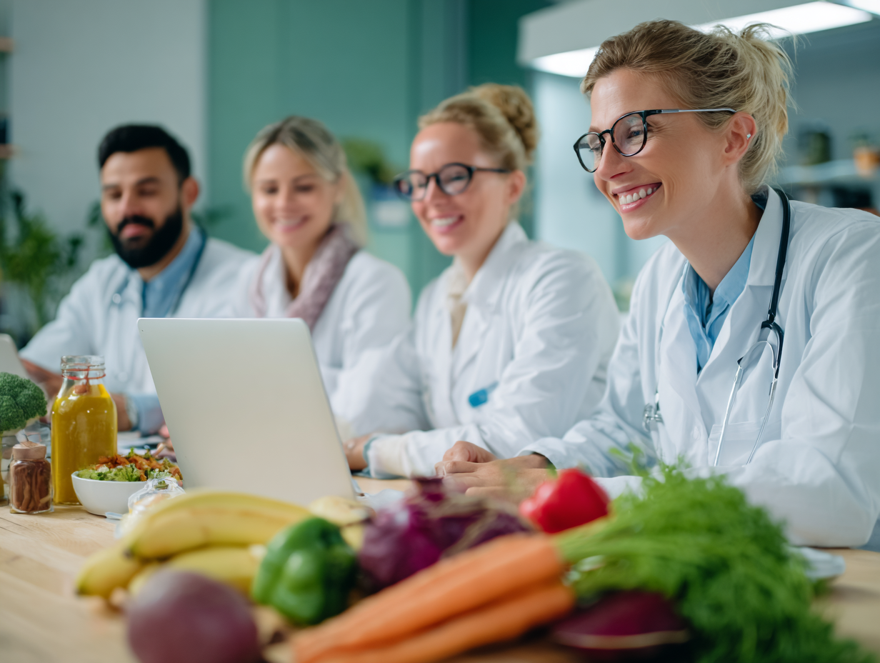 Процес приготування здорової їжі на кухні